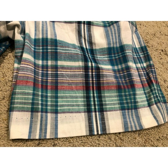 Vintage 80's NANCY HALEY size 6 GOLF SHORTS Plaid Pleated Sun daze USA *NEW* Z21 - Picture 3 of 8
